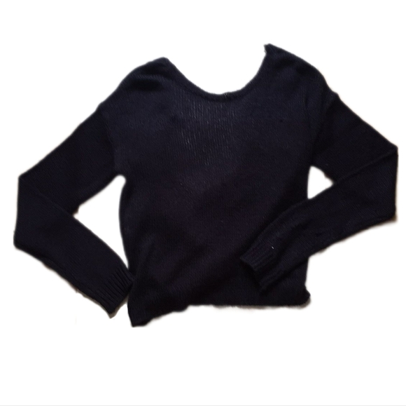 Forever 21 Blue Long Sleeve Knitted Top Sz XL - Picture 1 of 8